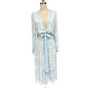 NWT Hale Bob Blue Mid-Length Robe - Size M